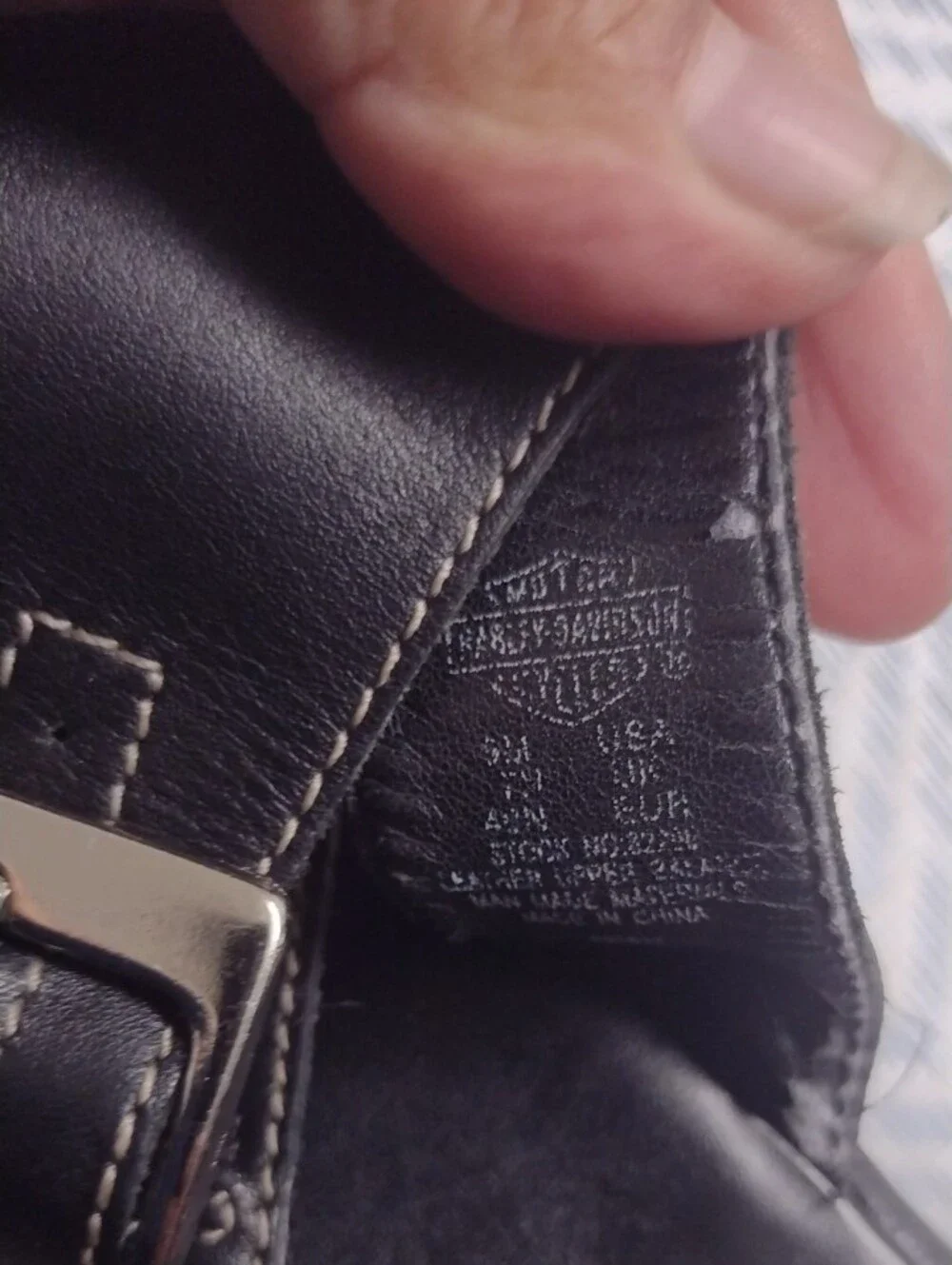 Harley-Davidson leather toe